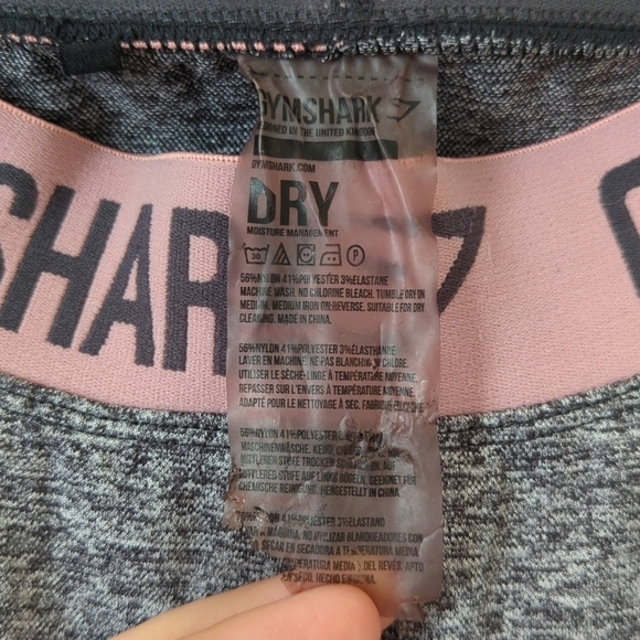 Gymshark Dry Low Rise Athletic Fit Body Contouring Workout Leggings Gray Medium - Picture 4 of 10